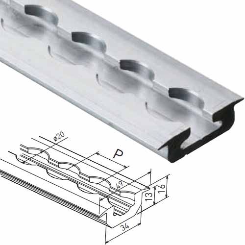 RAÍL D' ENCASTRAR 3.000 MM MECANITZAT